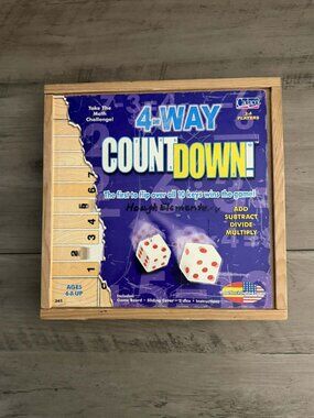 2004 Vintage 4 Way Countdown! Math Dice Game for Kids & Adults